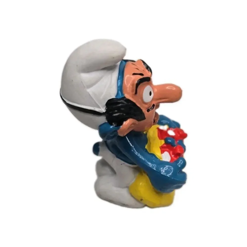 Schleich Smurf Halloween Gargamel Mask Figurine Peyo PVC Toy 1984 VINTAGE RARE